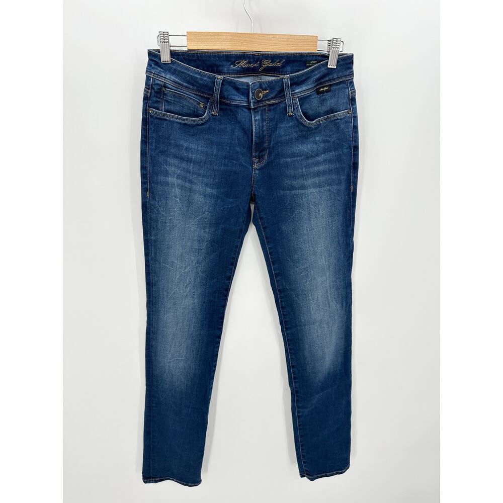 Mavi Jeans Kerry Womens Straight Leg Jeans Medium Wash Mid-Rise Blue‎ Denim 28